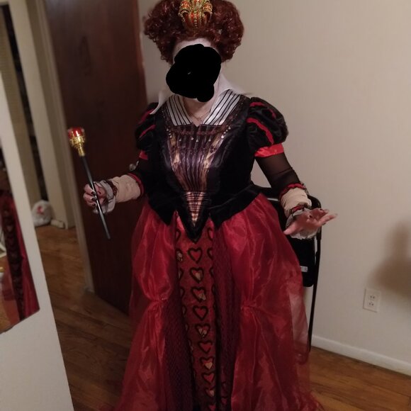 Queen of Hearts Alice in Wonderland Women's costume size Large Halloween - Picture 2 of 11